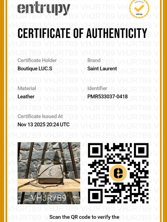 Saint Laurent Taupe Vintage Leather Niki Baby Monogram Chain Bag - Picture 16 of 16